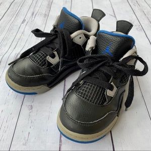 ⬇️🚗 NIKE AIR JORDAN (10C) Retro 4 Black & Blue